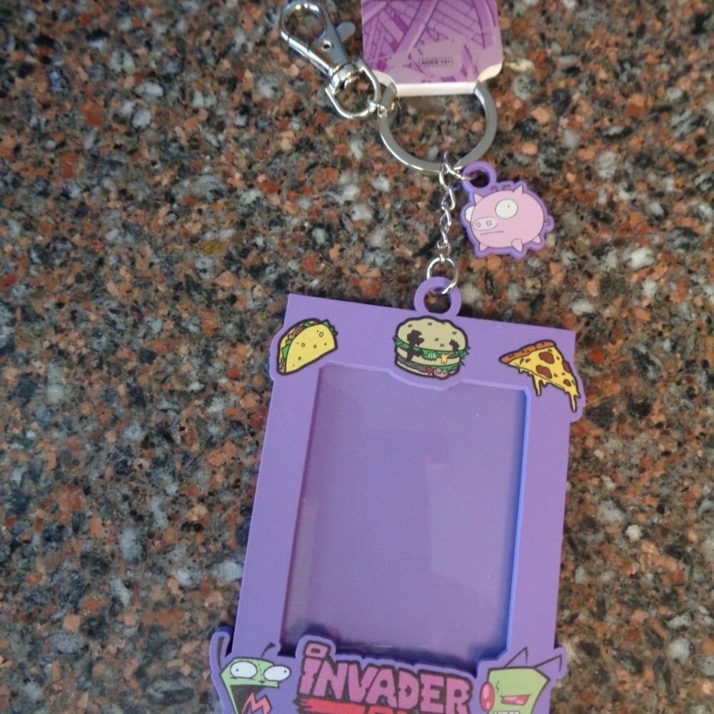 Invader Zim Rubber Lanyard ID Badge Holder Clear ID Display - NWT